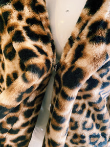 Fuzzy Leopard Hooded Jacket