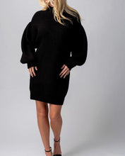 Load image into Gallery viewer, Black Sweater Dress
